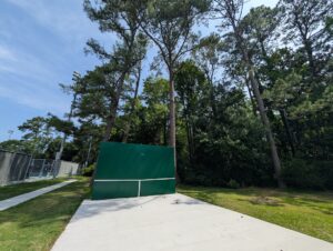 Tennis Practice wall at Empie Park.