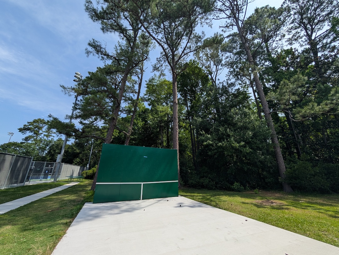Tennis Practice wall at Empie Park.
